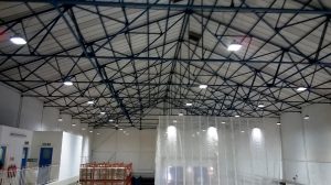 LED High Bay unit stalled in a factory