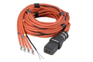 400 Hz single core cable harness & socket