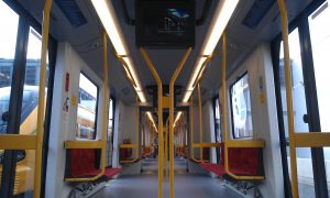 Siemens Warsaw Metro train interior